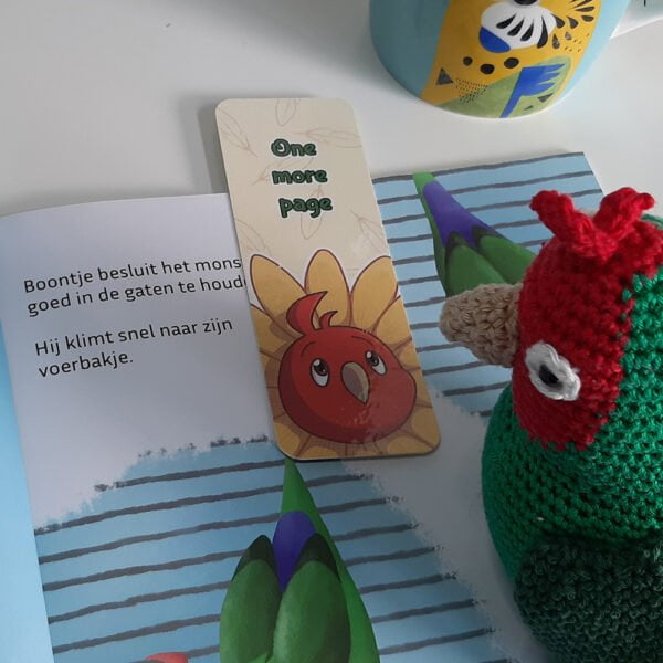 flower series pickle with bellflower hat bookmark