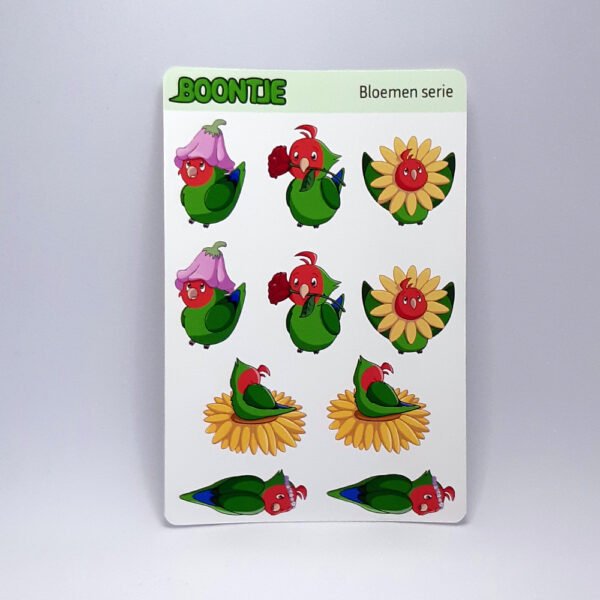 boontje bloemen serie stickervel