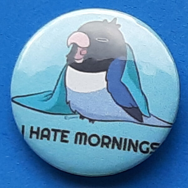 i hate mornings buttons medium maked violet