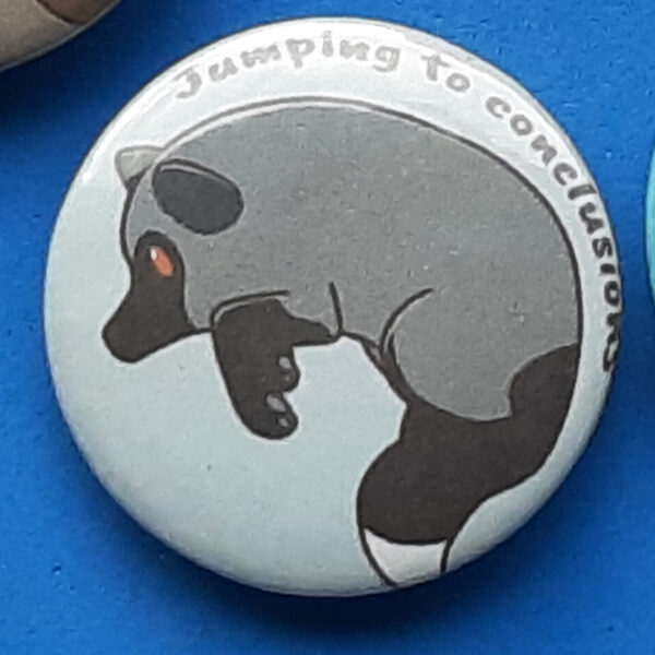 jumping to conclusions buttons medium silver fox