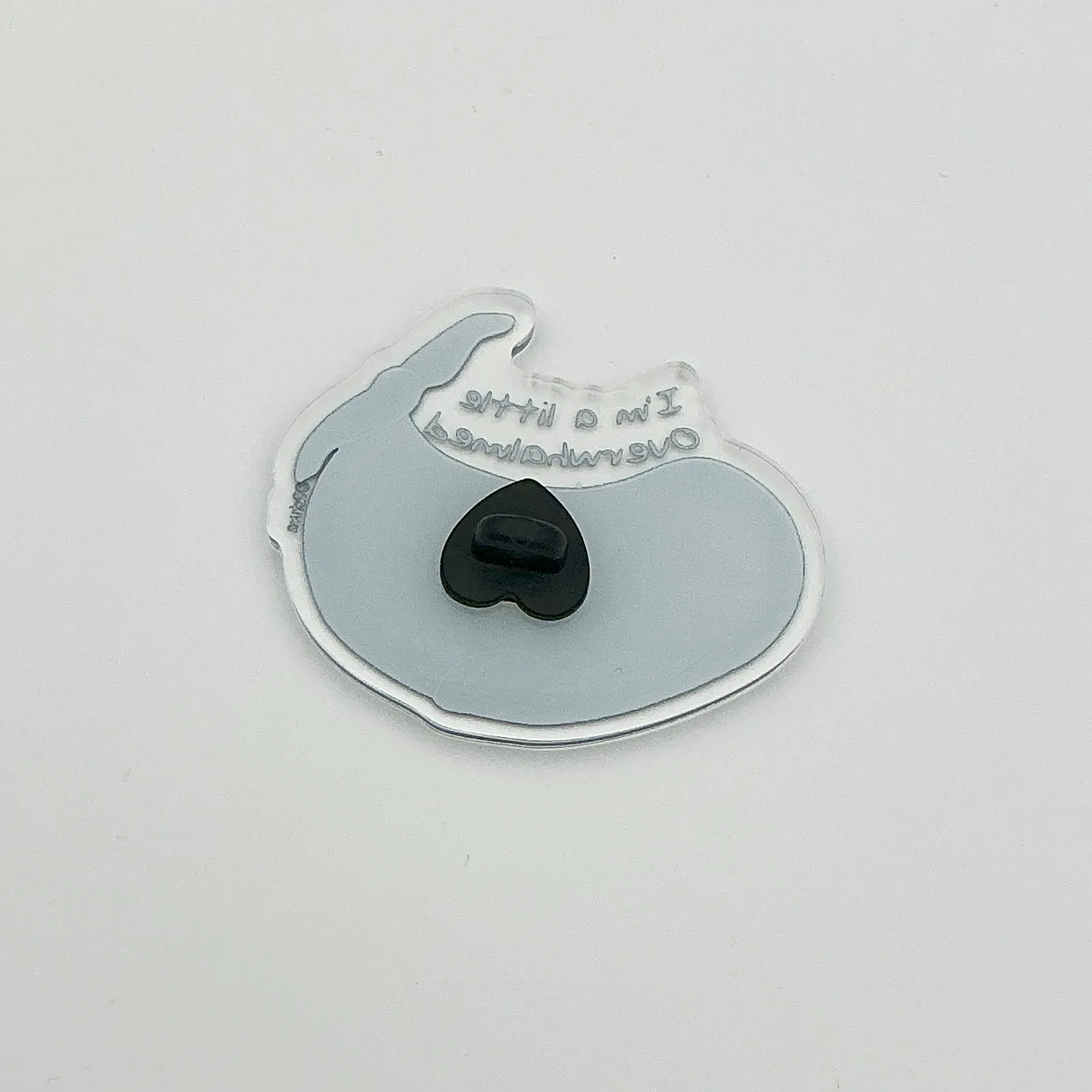 I'm a little overwhalemed Whilmer the whale - Acrylic pin - Image 2