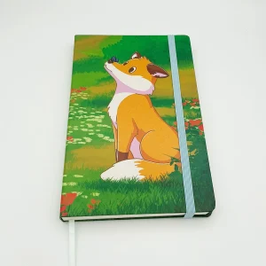 Butterfly on the nose of Coppper the fox - Bullet journal