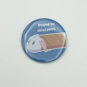 Prone to mistakes Snowball the bunny - Large button