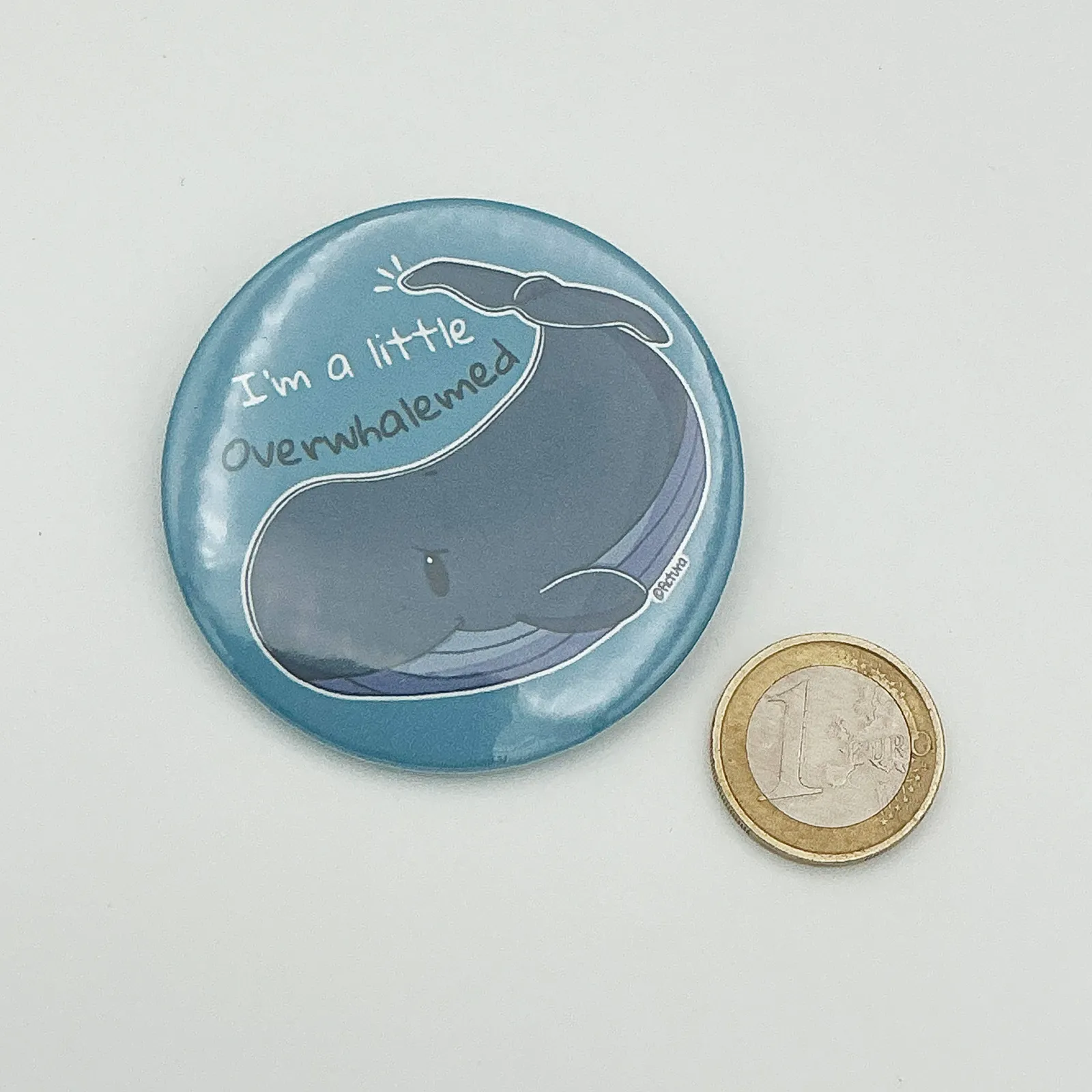 I'm a little overwhalemed Whilmer the whale - Large button - Image 2