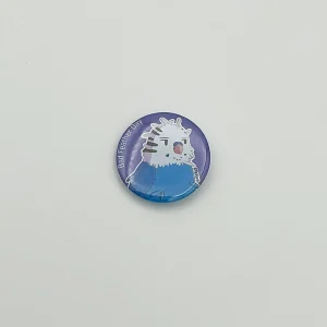 Bad feather day Skye the budgie - Medium button