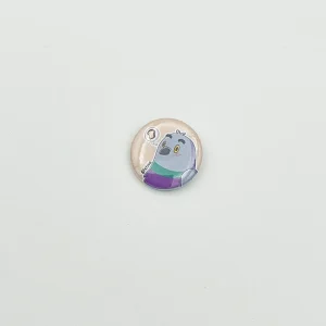 Dreaming of bread Asher the pigeon - Small button
