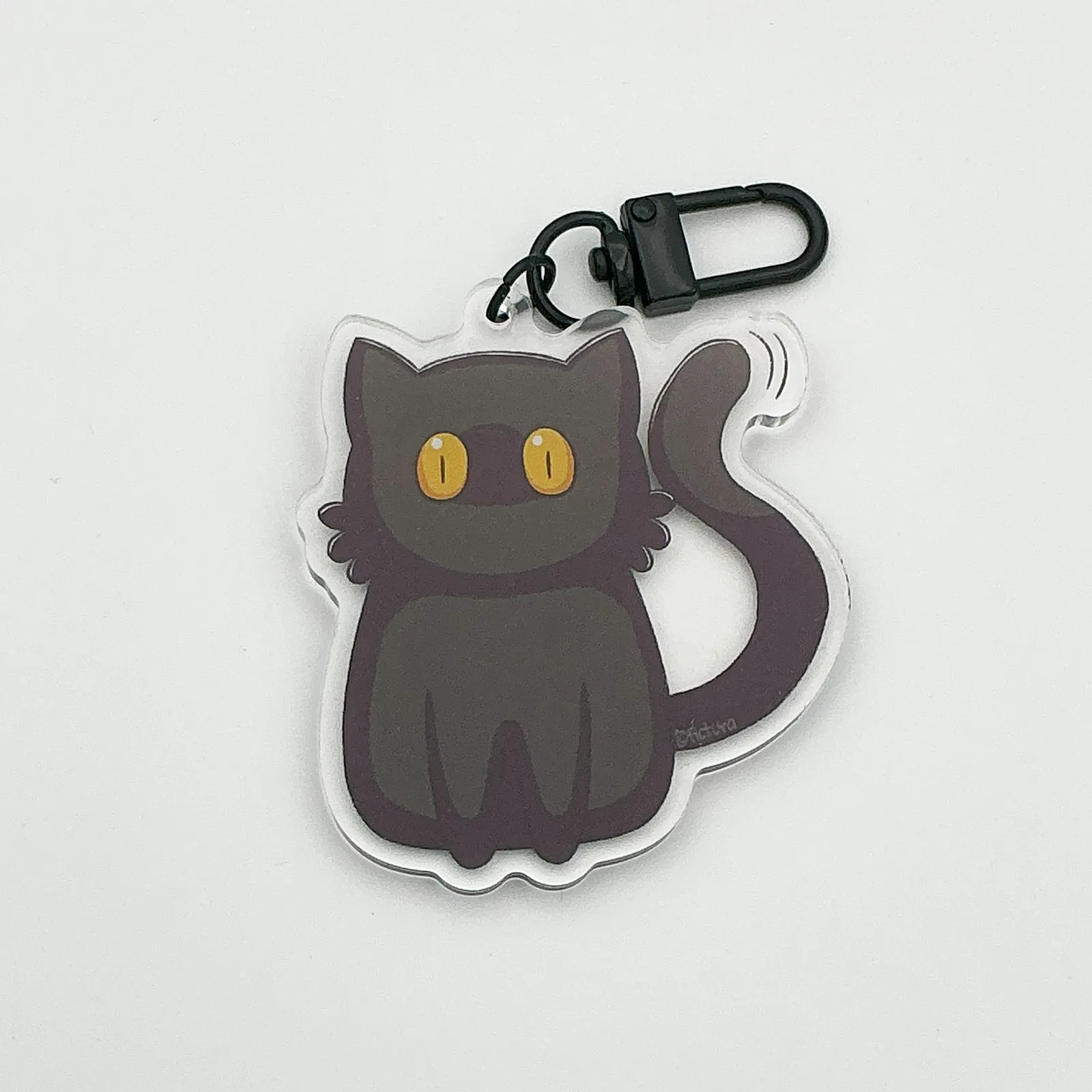 Deathstare of Kuro the cat - Acrylic keychain - Image 2