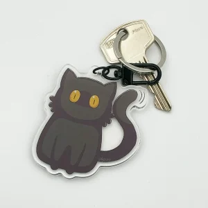 Deathstare of Kuro the cat - Acrylic keychain