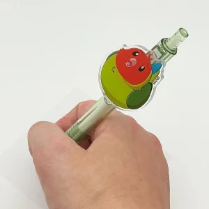 Cute & fluffy Lucky the lovebird - Pen with acrylic attachement