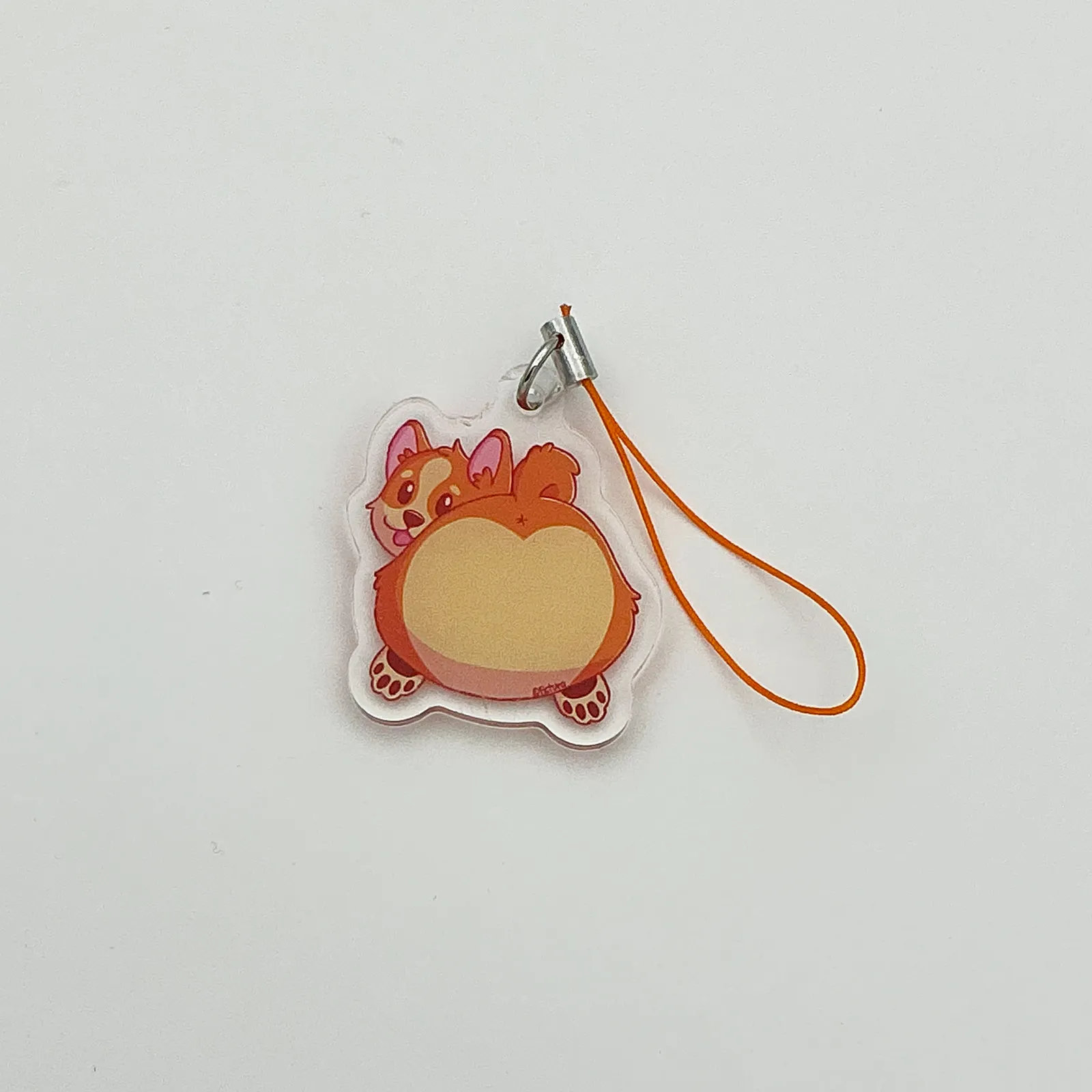 Heart butt Dex the corgi - Acrylic phonecharm - Image 2