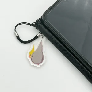 Butt fluffs Kiko the cockatiel - Acrylic phonecharm