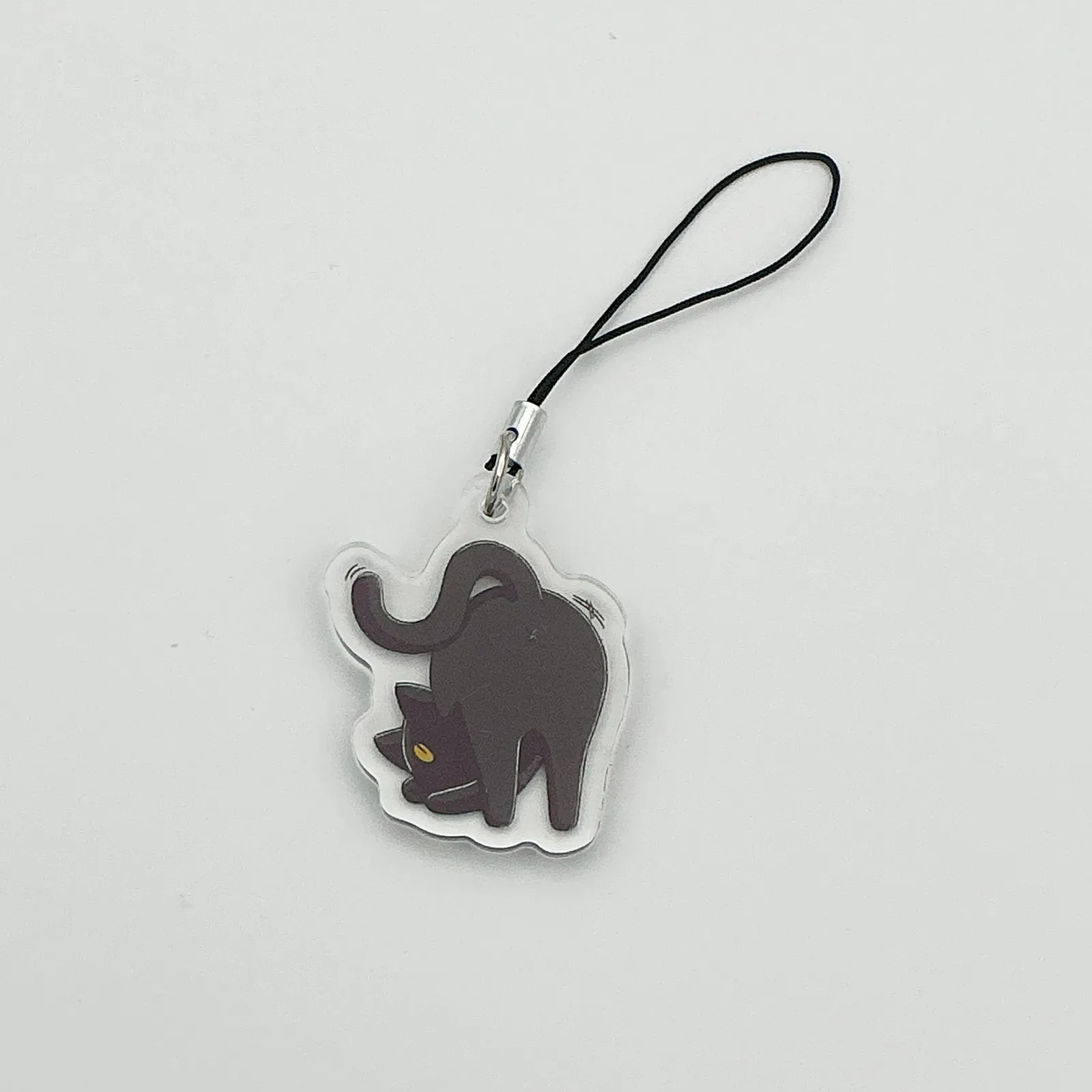 Dancing butt Kuro the cat - Acrylic phonecharm - Image 3