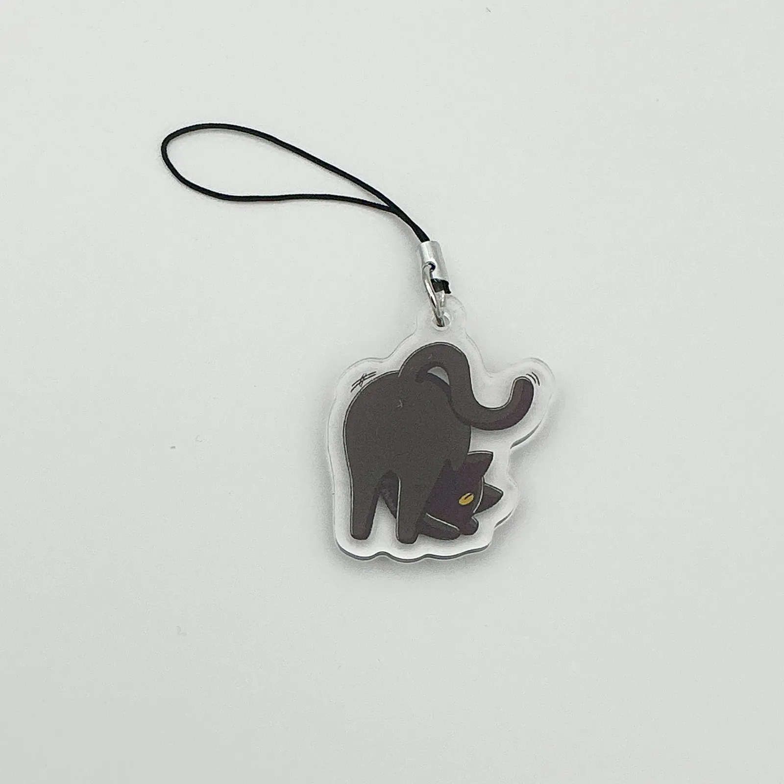 Dancing butt Kuro the cat - Acrylic phonecharm - Image 2