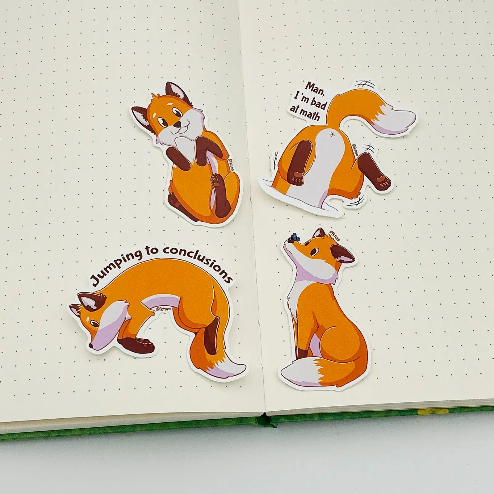 Man, I'm bad at math Copper the fox - Kiss-cut sticker - Image 2