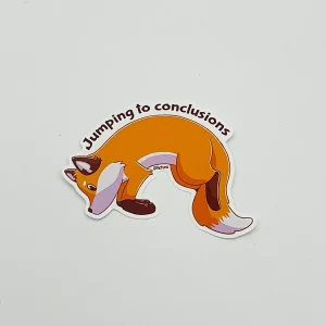 Jumping to conclusions Copper the fox - Kiss-cut sticker