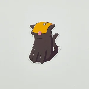 Cheezy Kuro the cat - Kiss-cut sticker