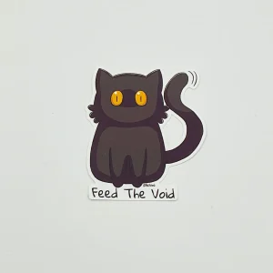 Feed the void Kuro the cat - Kiss-cut sticker