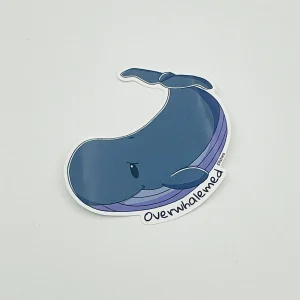 Overwhalemed Whilmer the whale - Kiss-cut sticker
